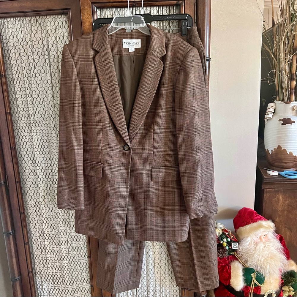 John Meyer Plaid Pantsuit